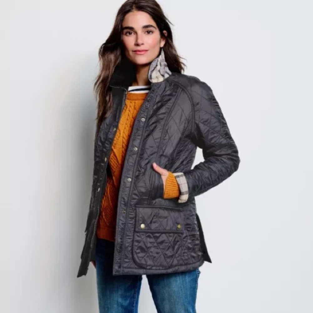 Barbour Women’s Beadnell Polarquilt Jacket navy sz 6